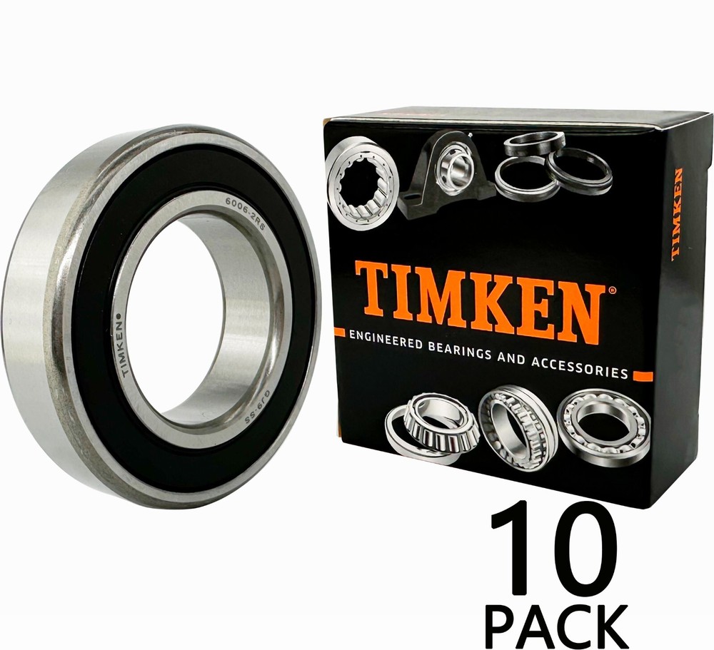 Новый 10 упаковки TIMKEN 6006-2RS 30 X 55 X 13 мм двойной резиновый уплотнение подшипники
