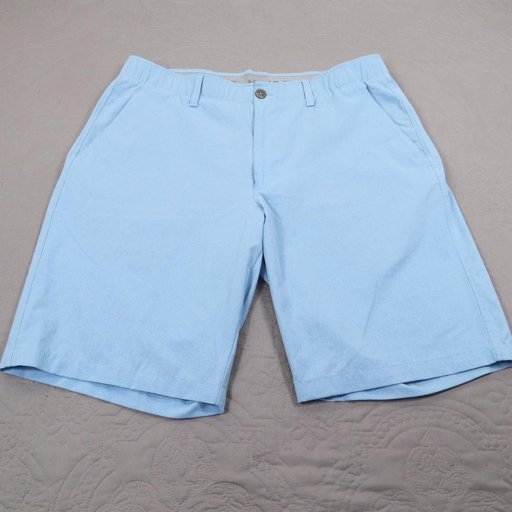 Under Armour Match Play Shorts Mens 36 Blue Golf HeatGear Stretch Performance