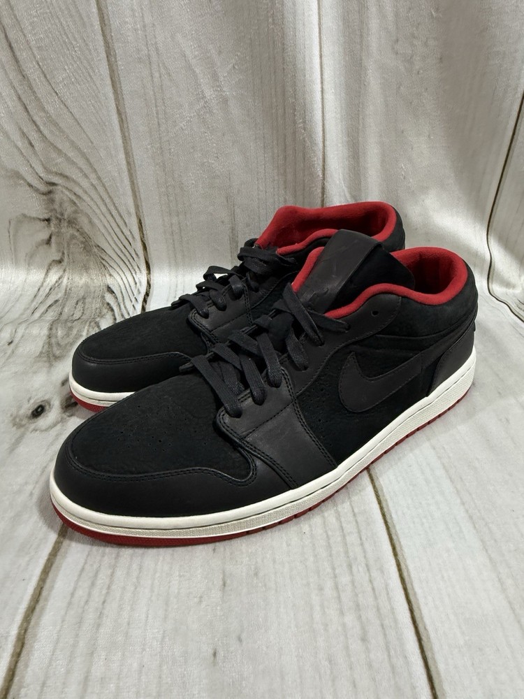 Air Jordan 1 Low Nouveau 2013 Mens 15 Sneaker Shoes Black Red White Nike Retro