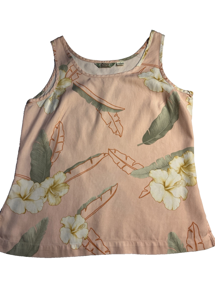 Tommy Bahama Silk Women Shirt Small Tropical Floral Resort Travel Beach