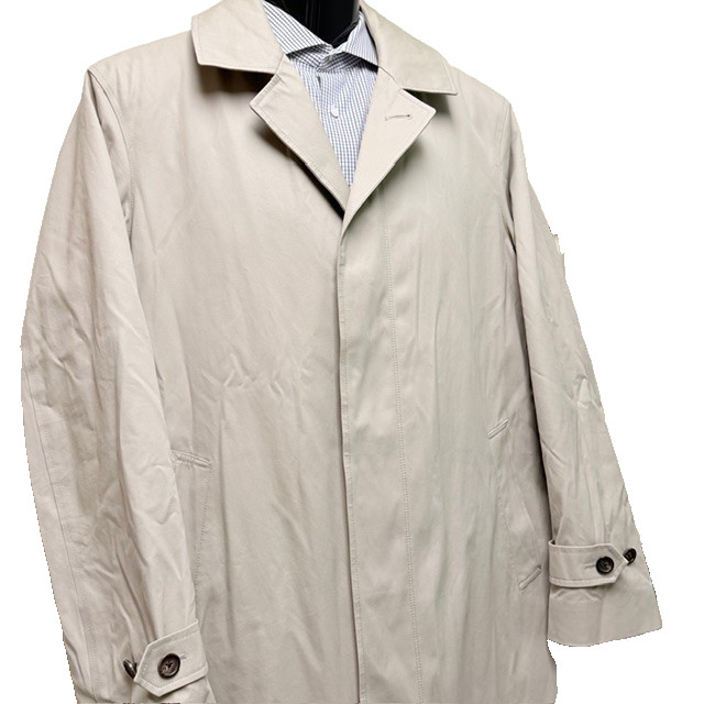 BROOKS BROTHERS Men's Classic Trench Coat Rain 44L Removable Wool Cashmere Liner