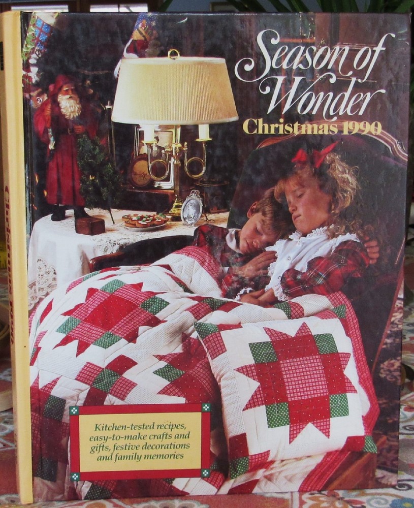 VTG SEASONS OF WONDER Christmas Cookbook Craft Quilt Decor Gift Holiday HB Book