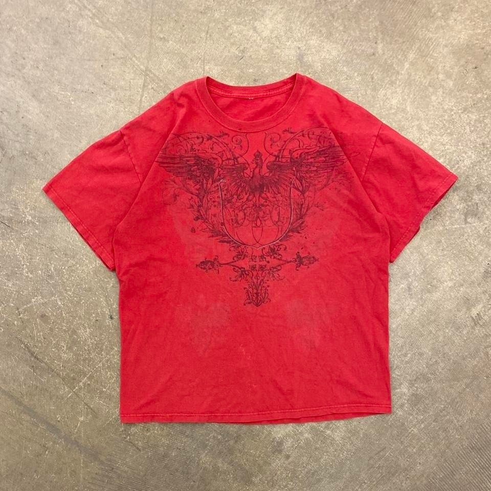 Vintage Y2K Eagle Grunge Skater T-Shirt Size Large