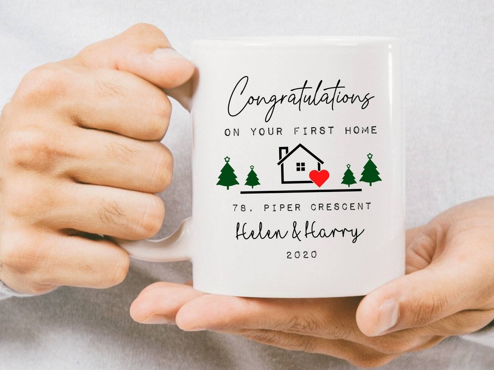 First Home Congratulations Mug Custom New Home Mug Personalised First Home Mug