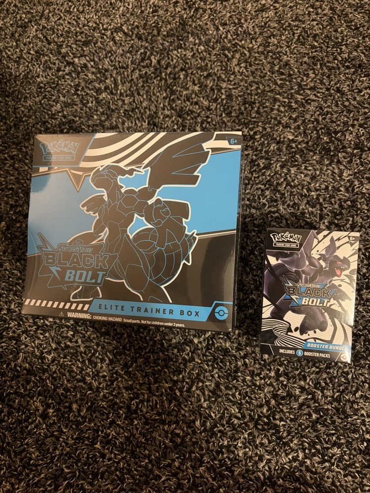 Pokemon Scarlet And Violet Black Bolt Elite Trainer Box Etb & Booster Bundle