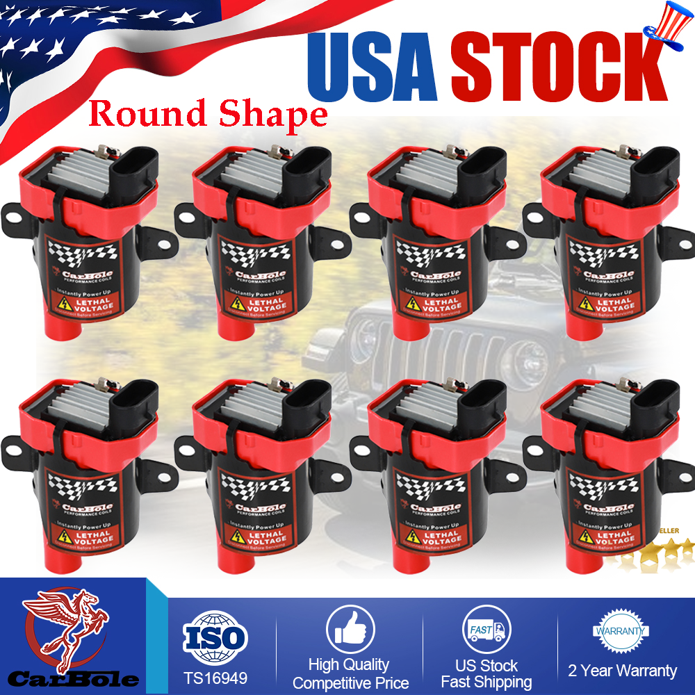 8XUF262 Round Ignition Coil Pack For Chevy Silverado GMC Buick 4.8/5.3/6.0L D585