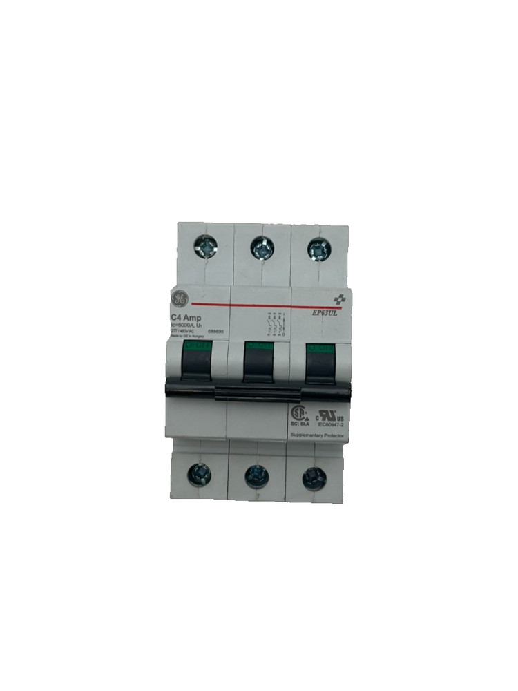 General Electric EP63UL Circuit Breaker C4 Amp 3-Pole 277/480VAC
