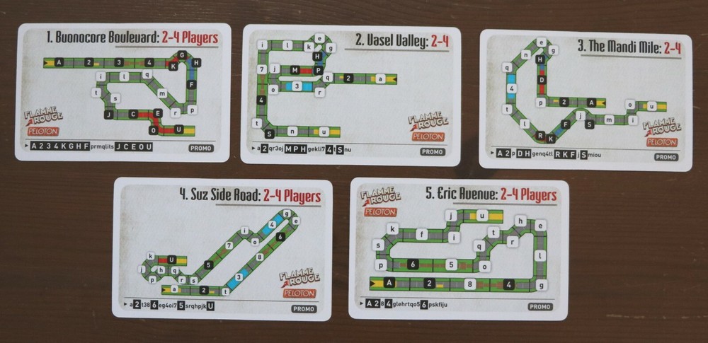 Flamme Rouge Dice Tower 5x Promo Card Set 2019 Kickstarter New