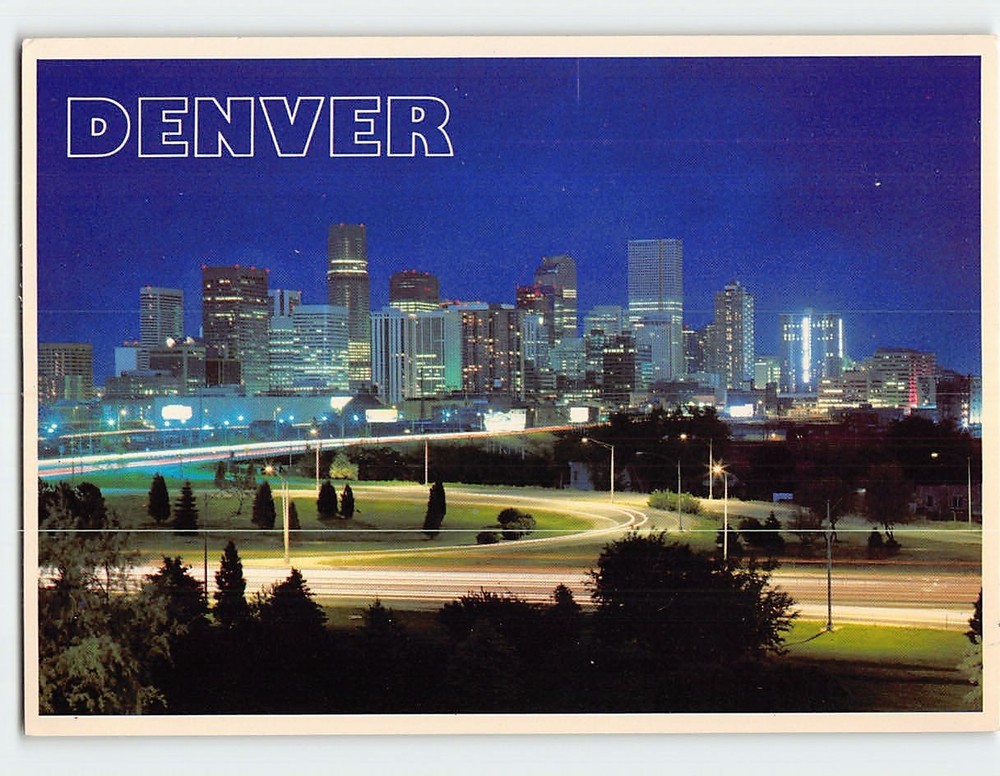 Postcard Panoramic View Denver Colorado USA