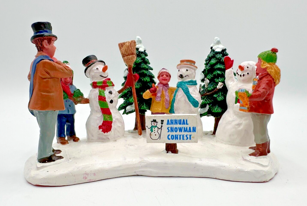 Coventry Cove Lemax 2006 Christmas Village Snowman Contest Table Accent  -image