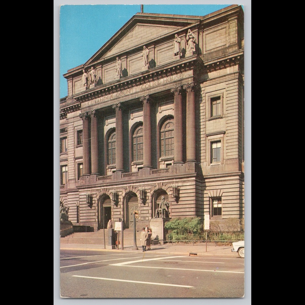 Postcard Cuyahoga County Court House Cleveland Ohio Architecture