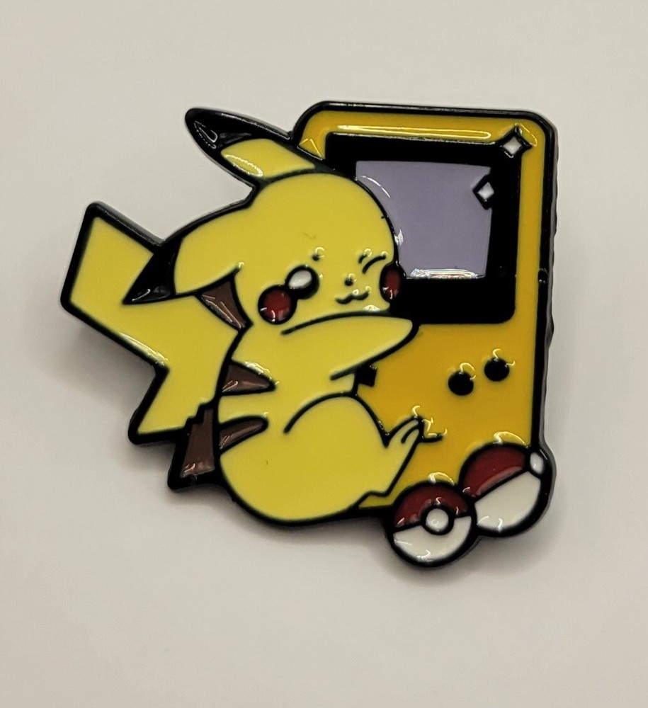 Pokemon Pikachu Gameboy Pokeball Yellow Enamel Pin