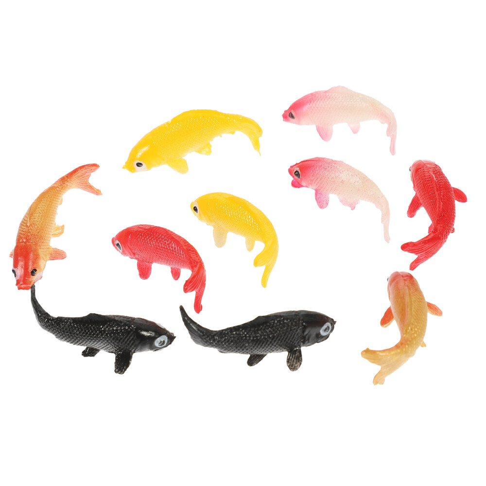10 Pcs Fish Tank Accessories Simulated Simulation Goldfish Model