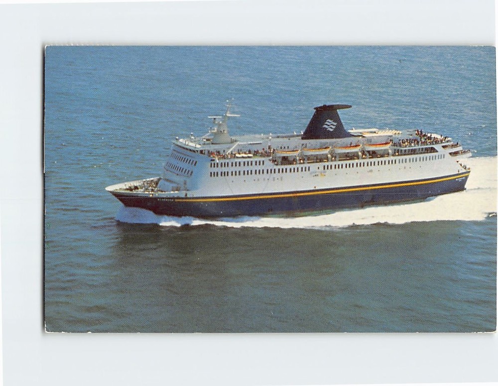 Postcard MV Bluenose Ferry Yarmouth Nova Scotia Bar Harbor Maine Vintage
