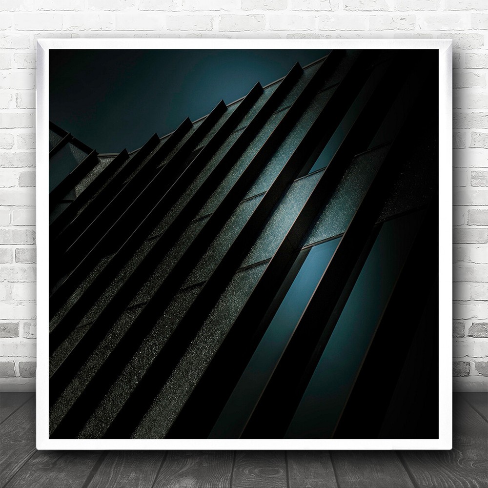 Architecture Glass City Hall Wall Windows Modern Square Wall Art Print