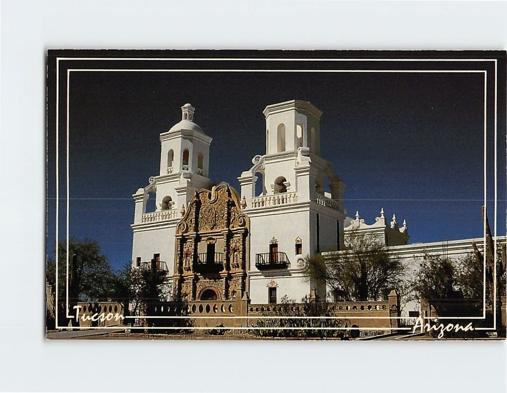 Postcard San Xavier Del Bac Mission Tucson Arizona USA