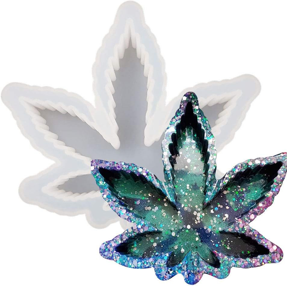 1 Pcs Leaf Maple Resin Mold, Weed Ashtray Silicone Molds, Leaf Tray Mold Ideal f