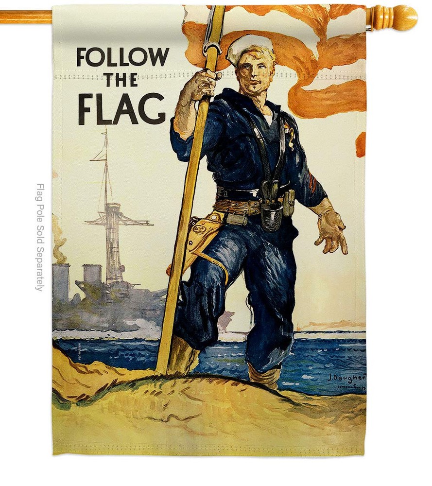 The Flag House Armed Forces Navy USN Seabee United State American Military Ve...
