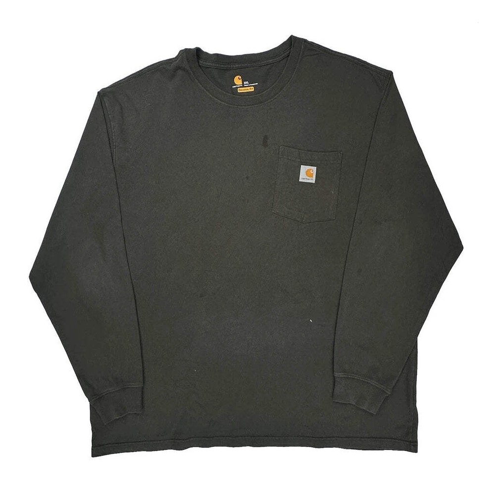 Carhartt Long Sleeve T-Shirt - 2XL Gray Cotton