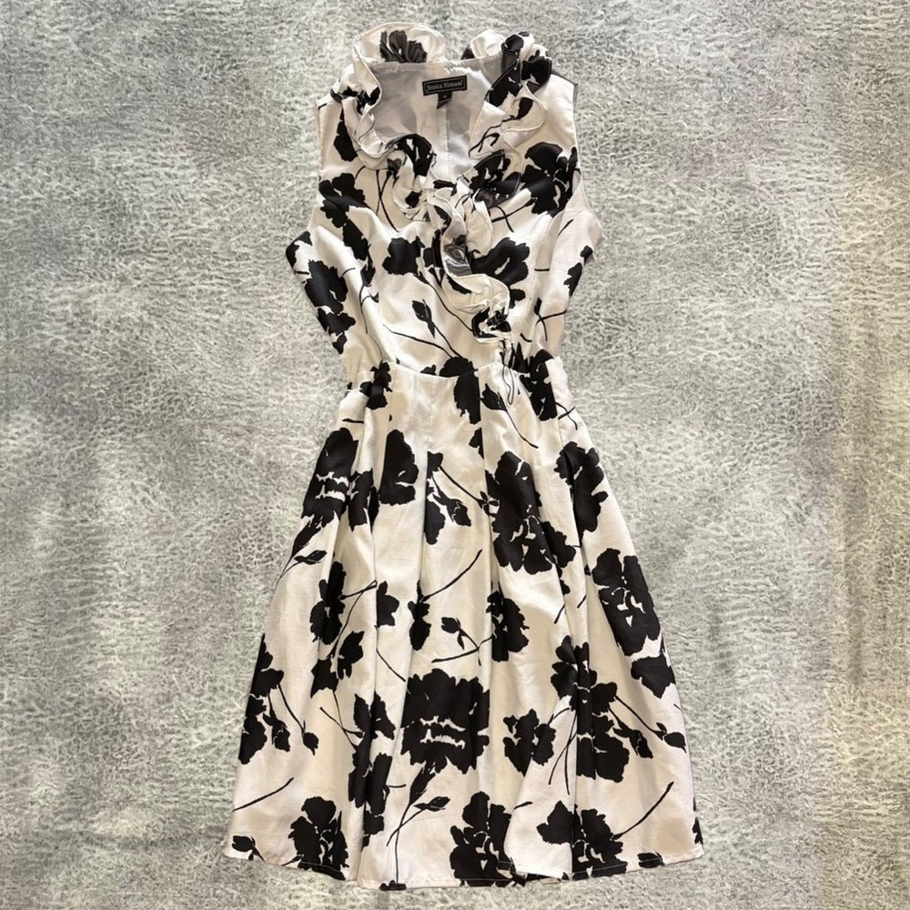 Vintage Jessica Howard Floral Ruffled Midi Dress
