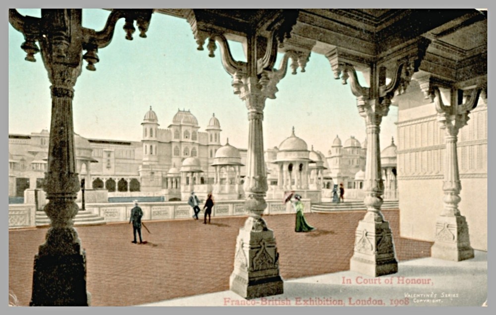 In Court Of Honour Franco-British Exhibition London 1908 Valentine's Postcard