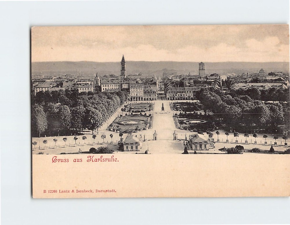Postcard Gruss aus Karlsruhe Germany