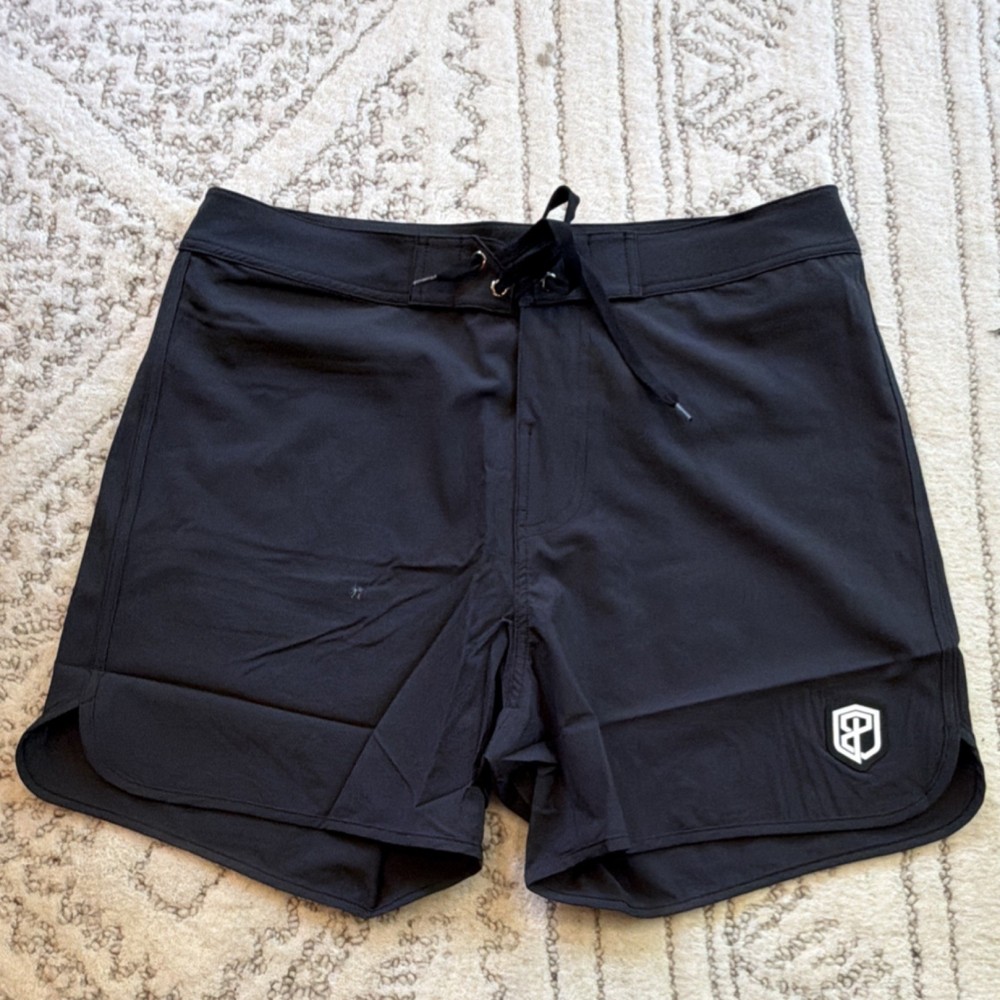 Born Primitive Men's Black Athletic Shorts Size 32 Stretch Polyester Spandex