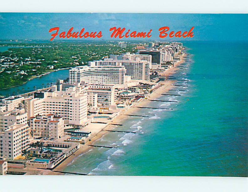 Unused Pre-1980 MANY HOTEL ALONG BEACH Miami Beach Florida FL q4452@