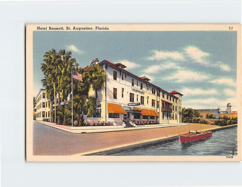 Postcard Hotel Bennett By-The-Sea Saint St. Augustine Florida USA North America