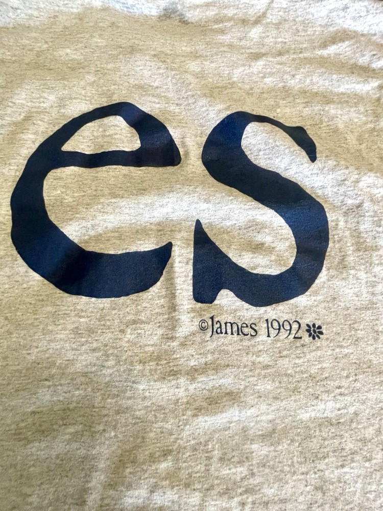Vintage 1992 James Band T Shirt UK Alternative Rock Minimal Graphic