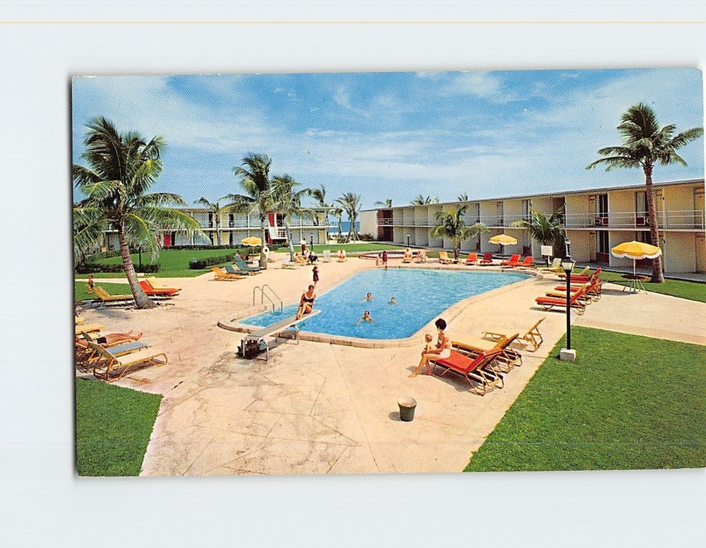 Postcard Swimming Pool At Holiday Inn Riviera Beach Florida