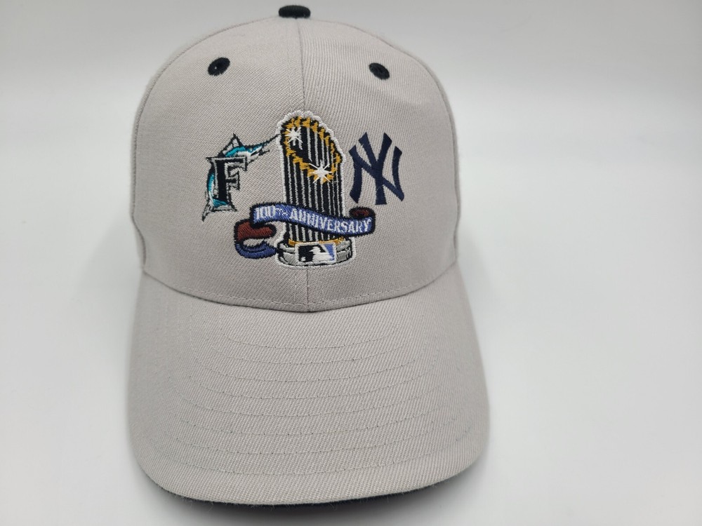 Vintage Florida Marlins New York Yankees World Series 100th Anniversary Hat Cap