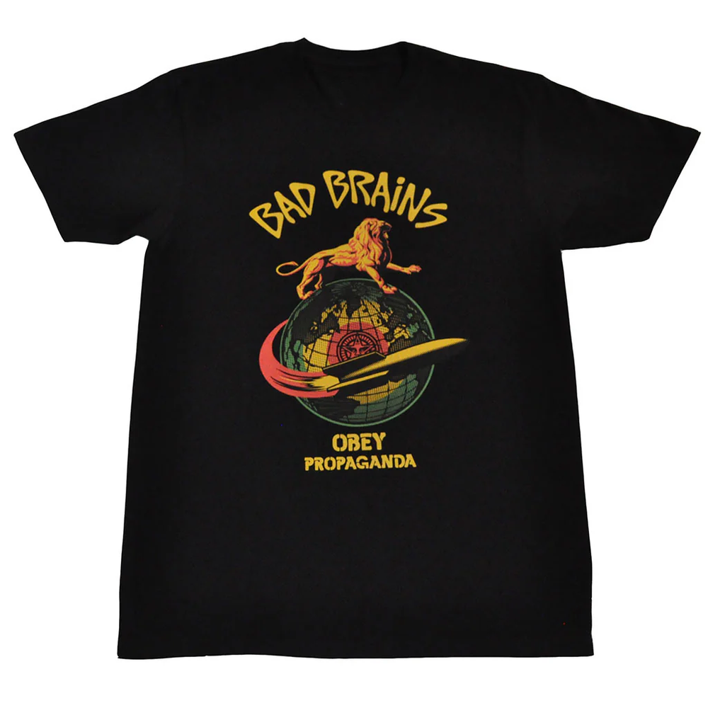 New OBEY Bad Brains T-Shirt Black Unisex ALl size shirt S016