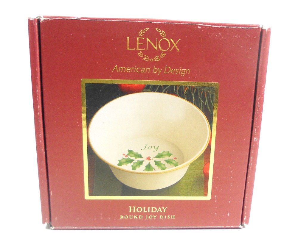 Lenox Holiday Joy Round Open Candy Dish Christmas In Box