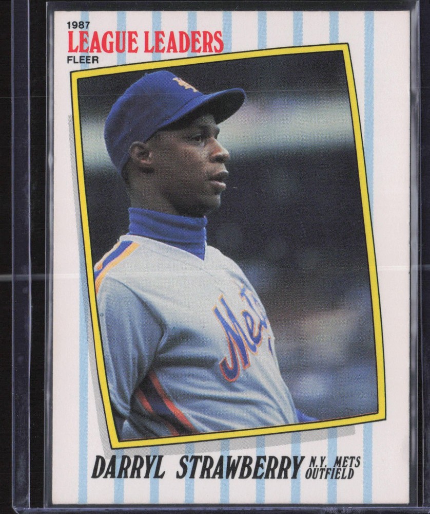Darryl Strawberry 1987 Fleer League Leaders #41 New York Mets
