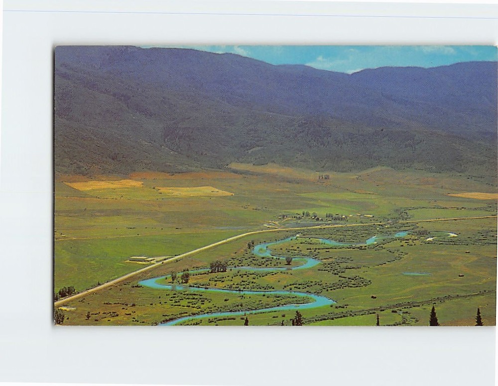 Postcard Aerial View Yampa River Valley Colorado USA