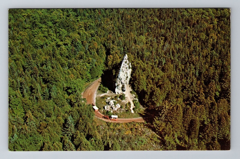 Mackinac Island MI-Michigan, Sugar Loaf Rock Formation Vintage Souvenir Postcard