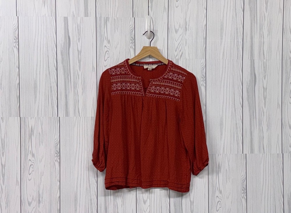 Westbound top womens size petite large long sleeve pullover blouse solid