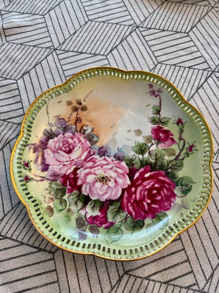 Schumann Bavaria Hand Painted Porcelain Plate
