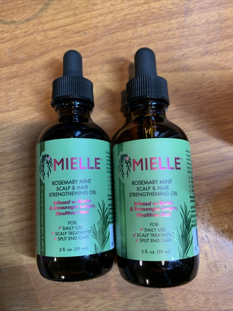 MIELLE Organics Rosemary Mint Scalp & Hair Strengthening Oil w/ Biotin 2oz (2PK)