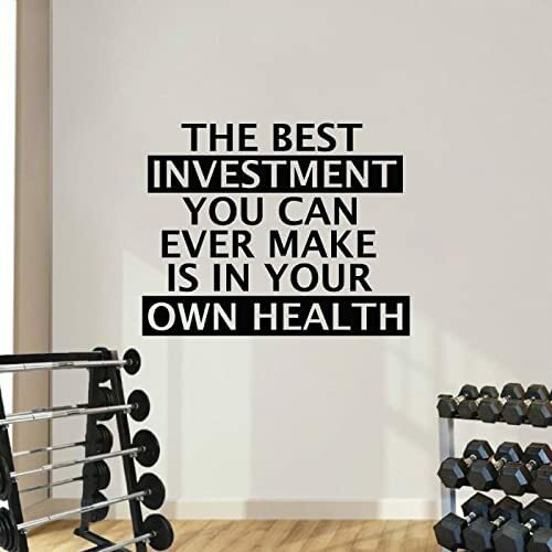 Fitness Motivational Vinyl Wall Decal for Home Gym Workout Room Decor