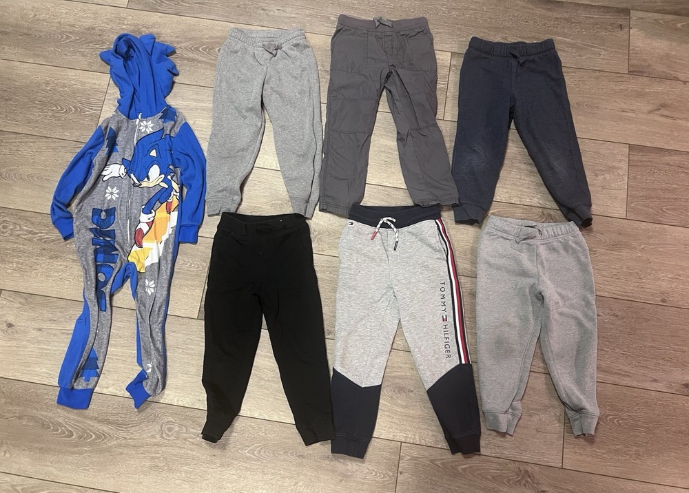 Boys Lot of 7 Size 5T Pants Sweats Pajamas Assorted Colors and Brands Lot