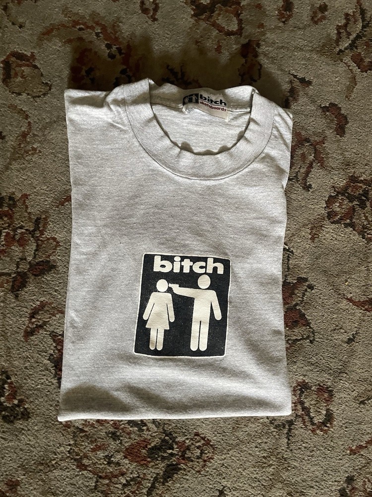 Vintage Bitch Skateboards Medium Grey Skate Tee