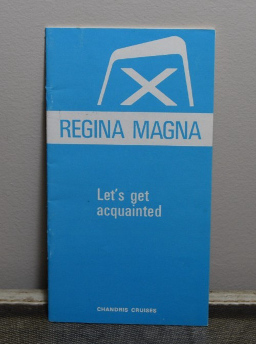 CHANDRIS LINES S.S Regina Magna Let's Get Acquainted BOOKLET Cruise
