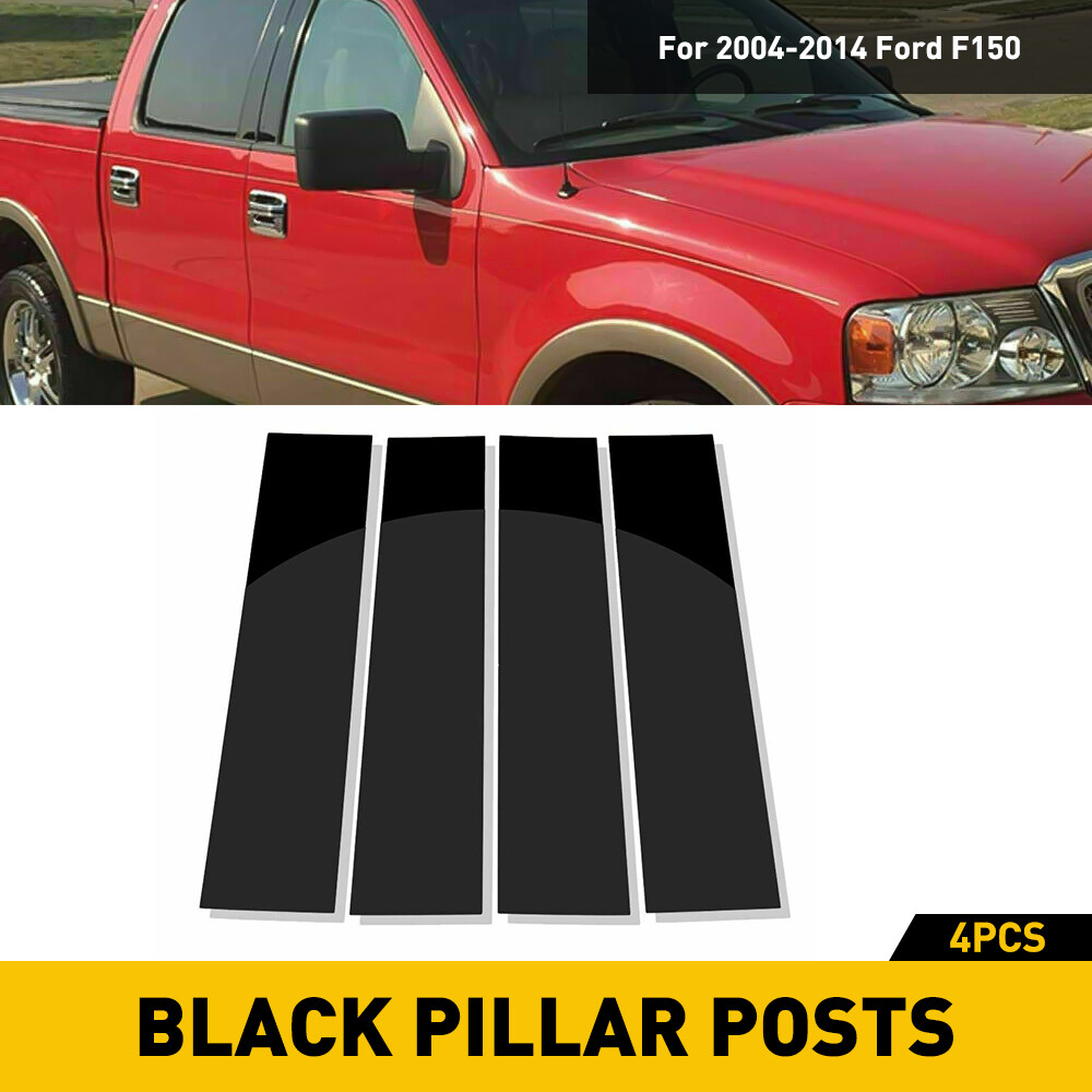 FIT 2004-2014 Ford F-150 F TRUCK Cab Crew Piano Black Pillar Door Post Trim EXA