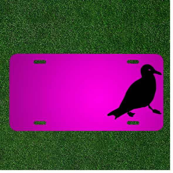 Custom Personalized Car License Plate with Seagull Crow Animal & Name