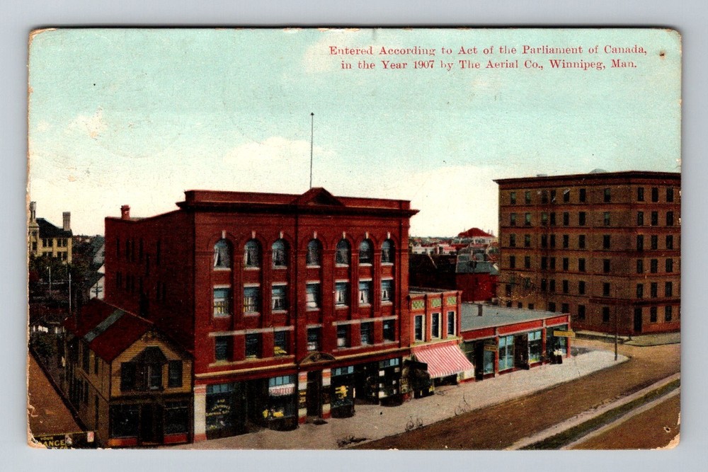 Canada- Winnipeg Manitoba The Aerial Company Postal Old Vintage c1910 Postcard