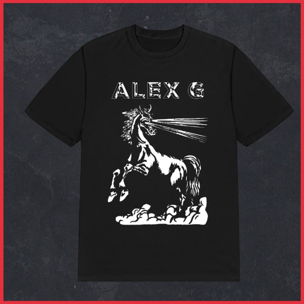 SALE 30% - Alex G Tour Merch 2025 Black Horse Tee T-Shirt Reprint All Size