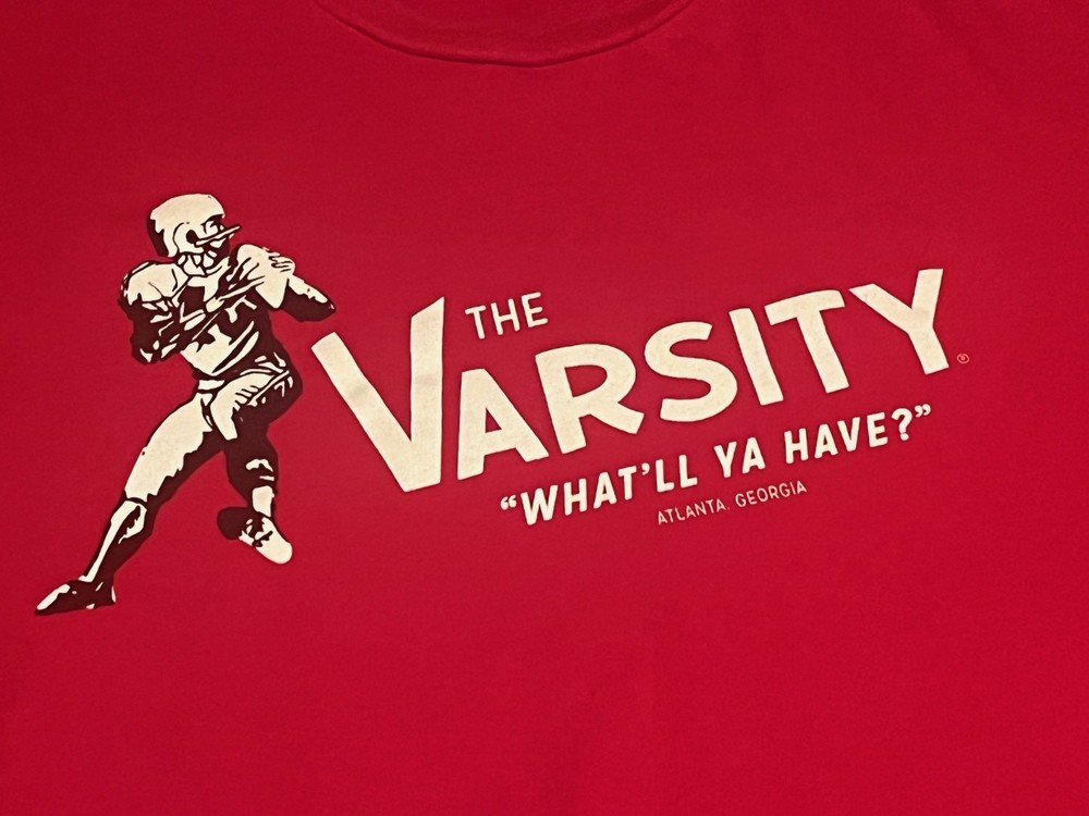 The Varsity - Atlanta, Georgia Restaurant Red Used Short Sleeve T-Shirt Medium