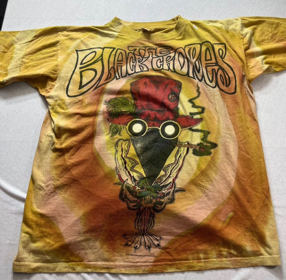 vintage 1995 the black crowes tour t shirt tie dye 2xl rare grail
